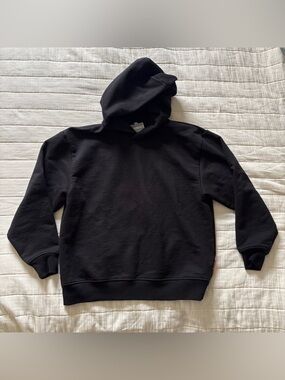 Acne Black Pullover Hooded Sweatshirt